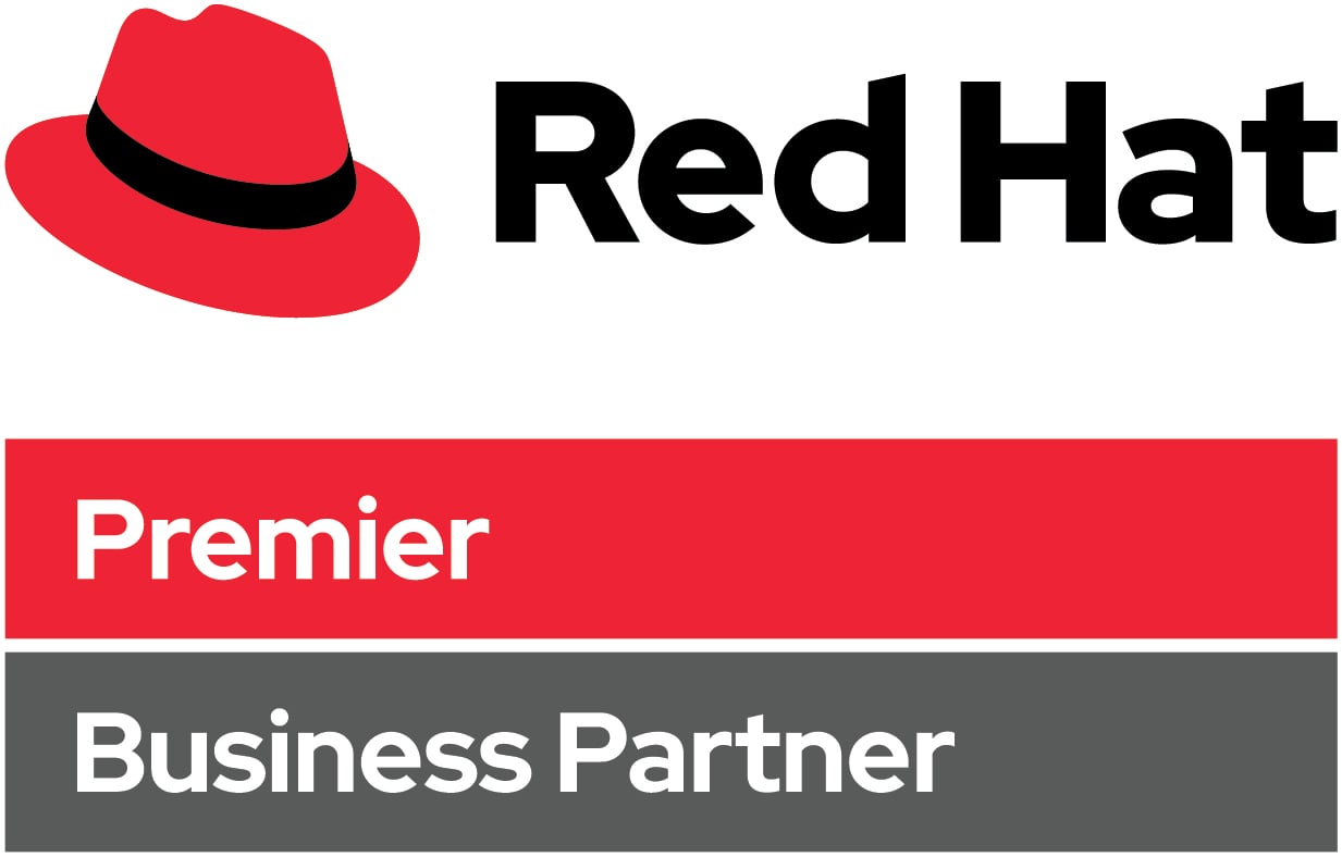 Red Hat logo with Premier Business Partner