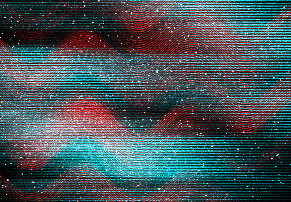Glitch universe background. Pixel-ed old TV screen error.