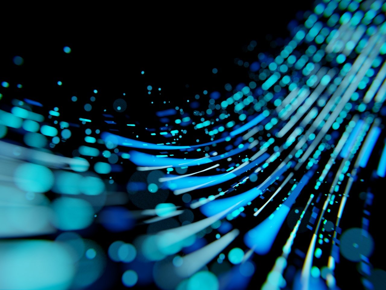 abstract blue and teal light streaks background.