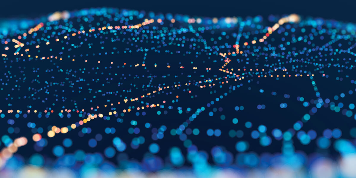 abstract display of digital data analytics