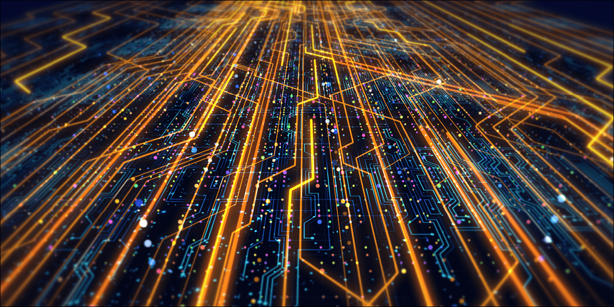 technology enablement expertise represented by a digital motherboard on a dark background.