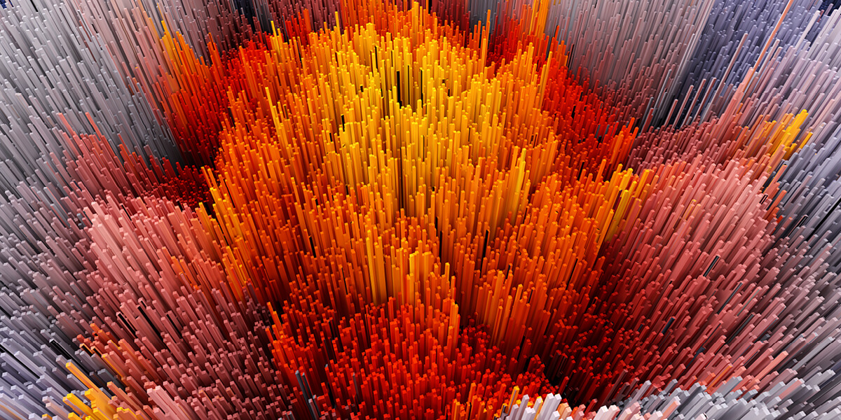 3D illustration of abstract macro render structure made columns signifying workforce development