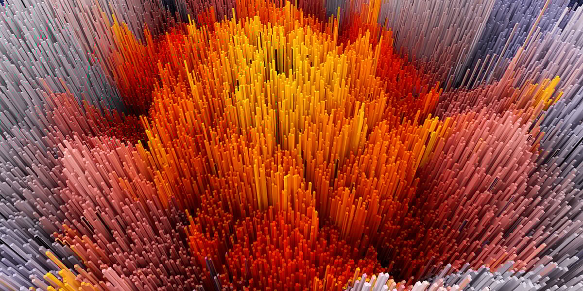 3D illustration of abstract macro render structure made columns signifying workforce development