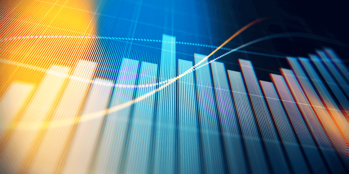data analtyic charts and graphs indicating an upward trajectory.