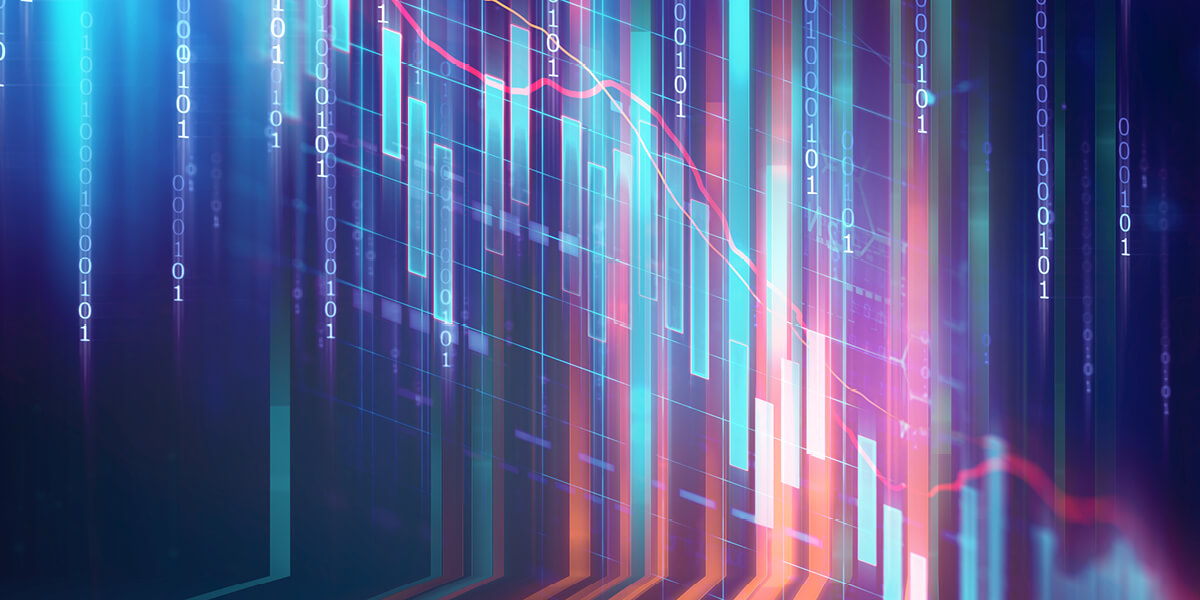 Colorful lines of data and industry insights