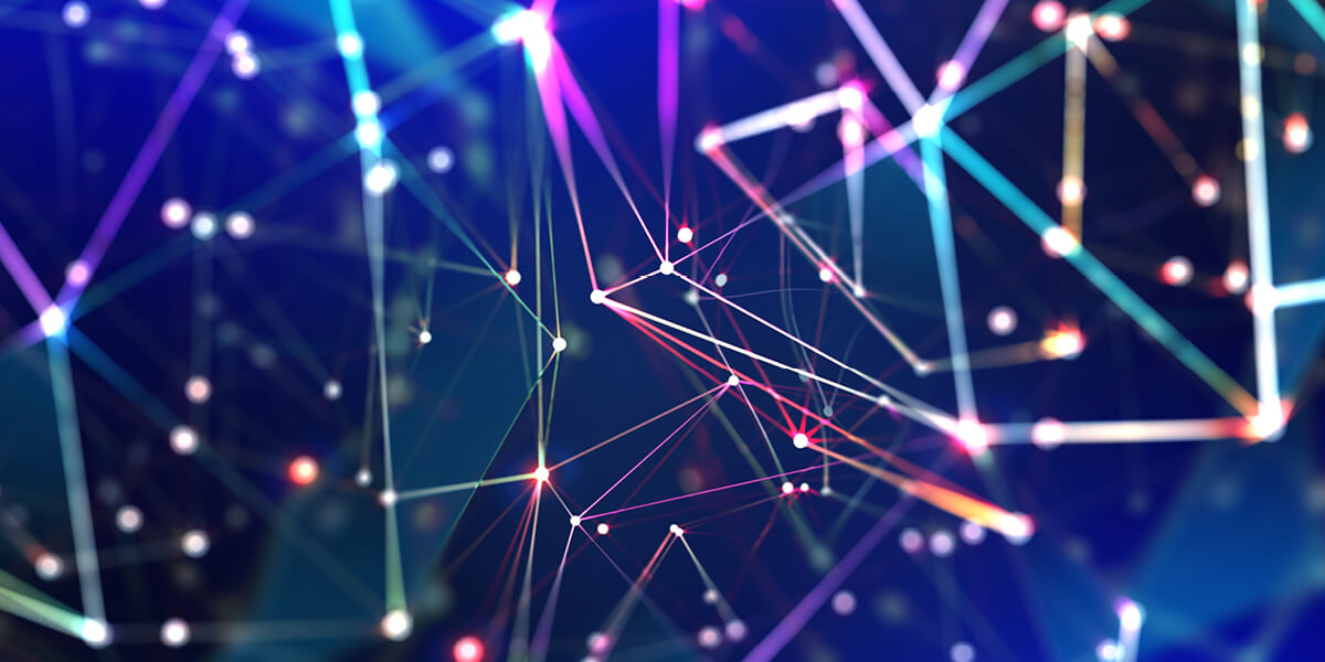 Colorful lines of data
