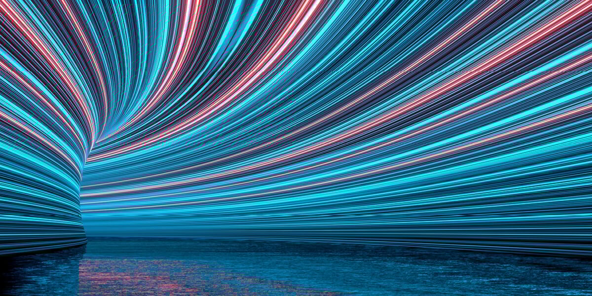 blue and orange colorful lines