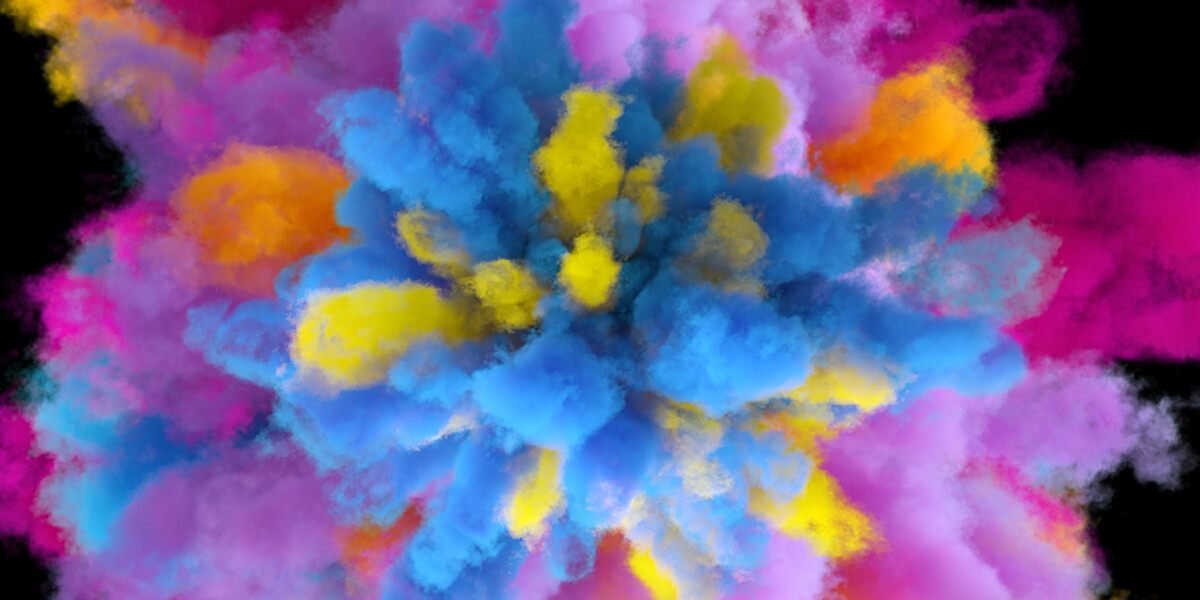 neon colored power explosion representing digital design strategy
