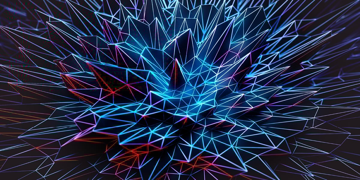 Abstract image of pointed shapes