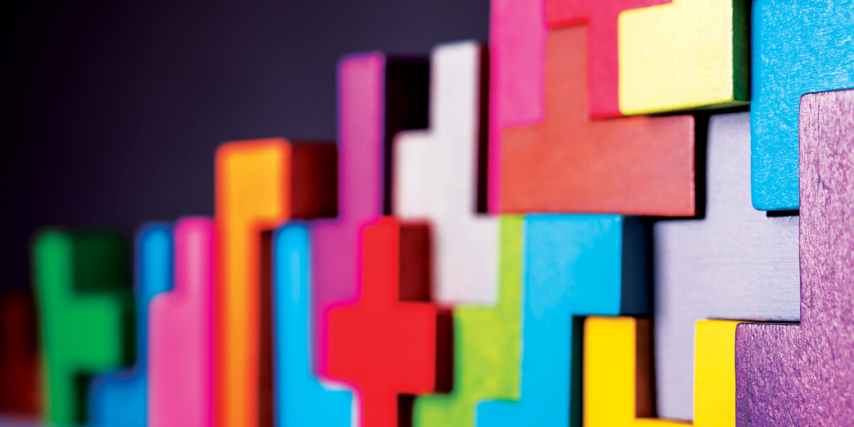 an abstract image of a puzzle