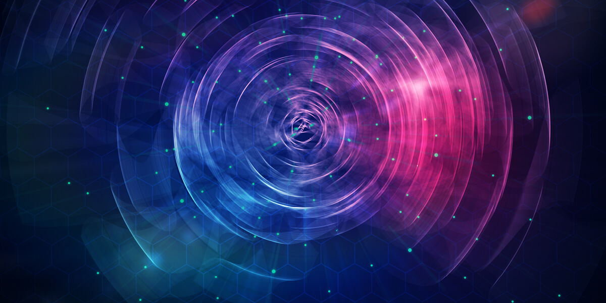 an abstract image looking down a tunnel symbolizing agile transformation