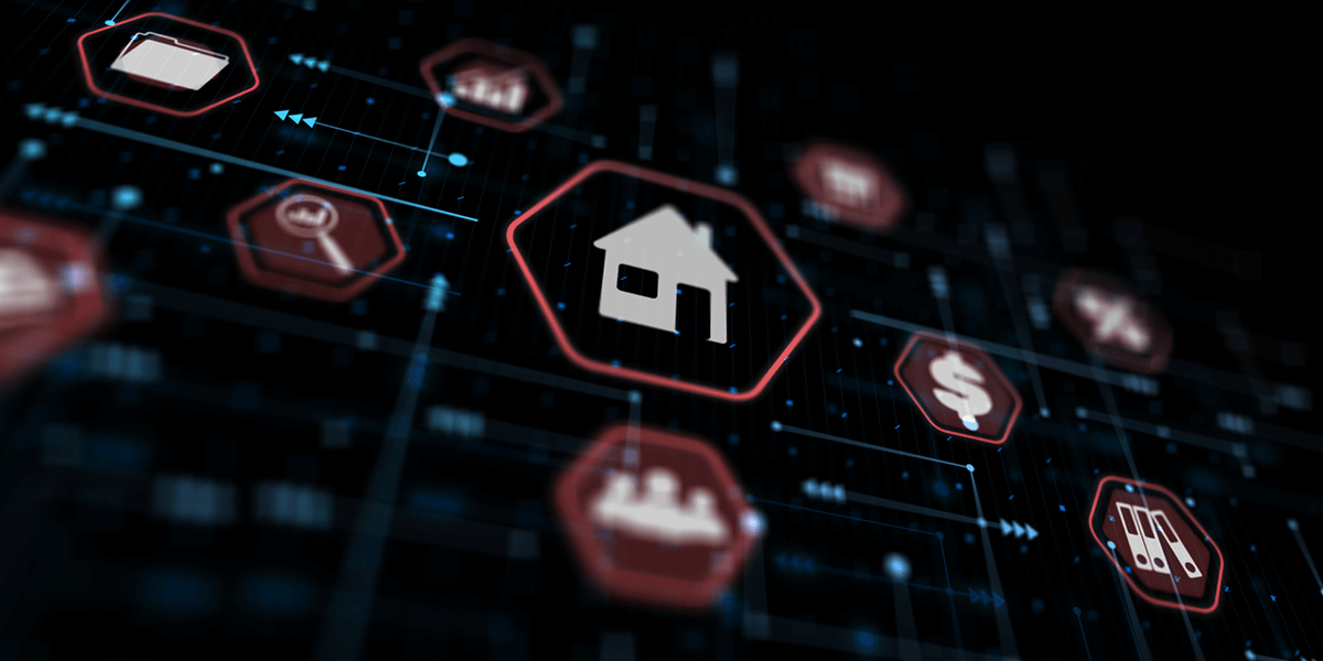 Digital chart of a house and all connecting data