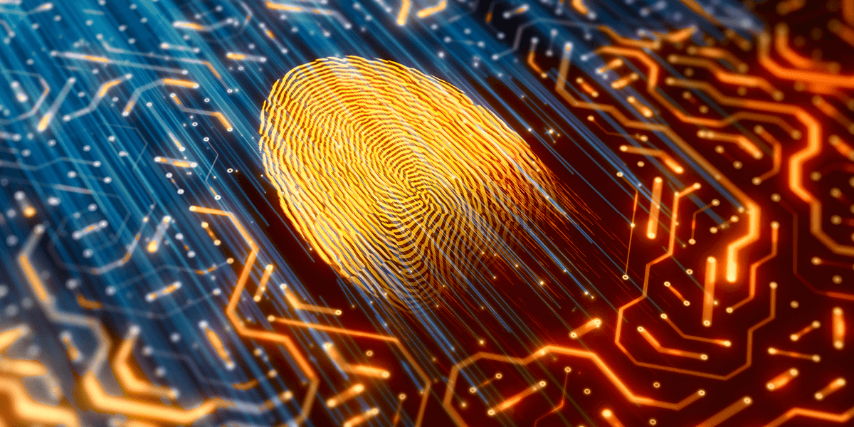 Fingerprint Scanning Technology Concept. Security illustration