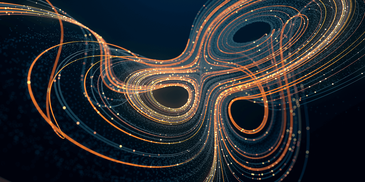 abstract modern background with fractal shapes and connections
