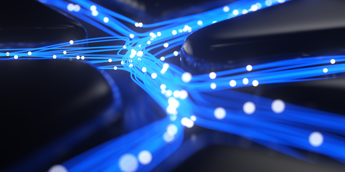 Abstract image of blue lines