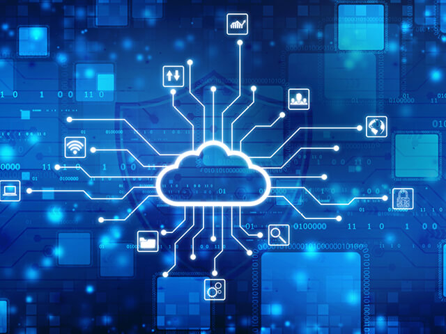 abstract digital cloud technology background