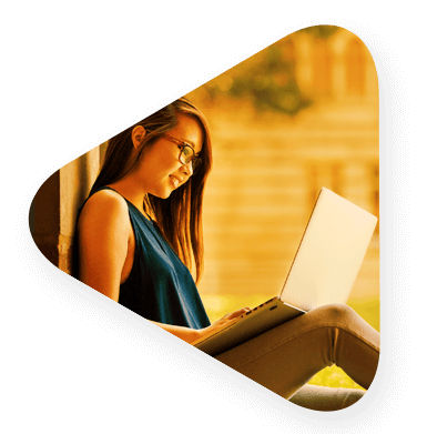 woman on a laptop