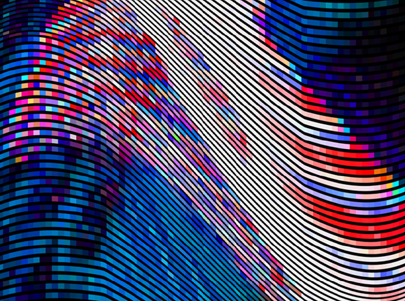 abstract image of digital security clitch