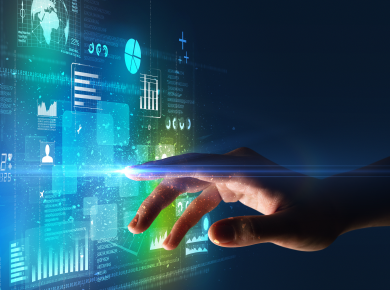 IT professional using emerging digital technologies