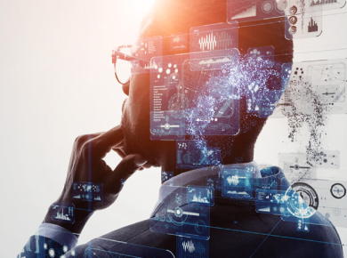 man facing away with digital ai imergy featured as an overlay