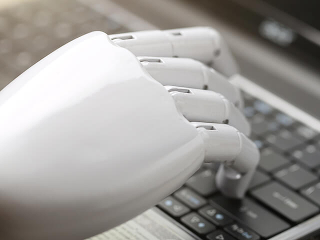 representation of an AI chatbot responding to tech support requests