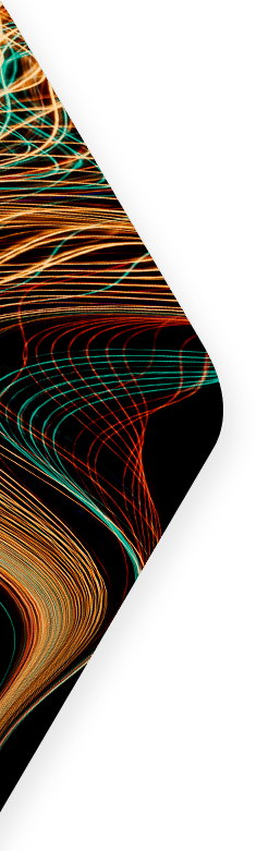 side triangle of a vertical current of colored lights