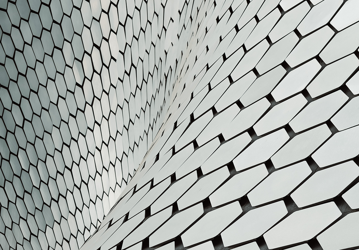black and steal geometric architecture