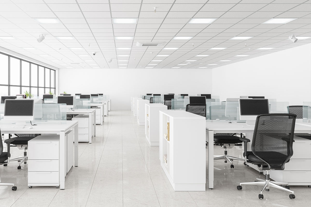 white empty office