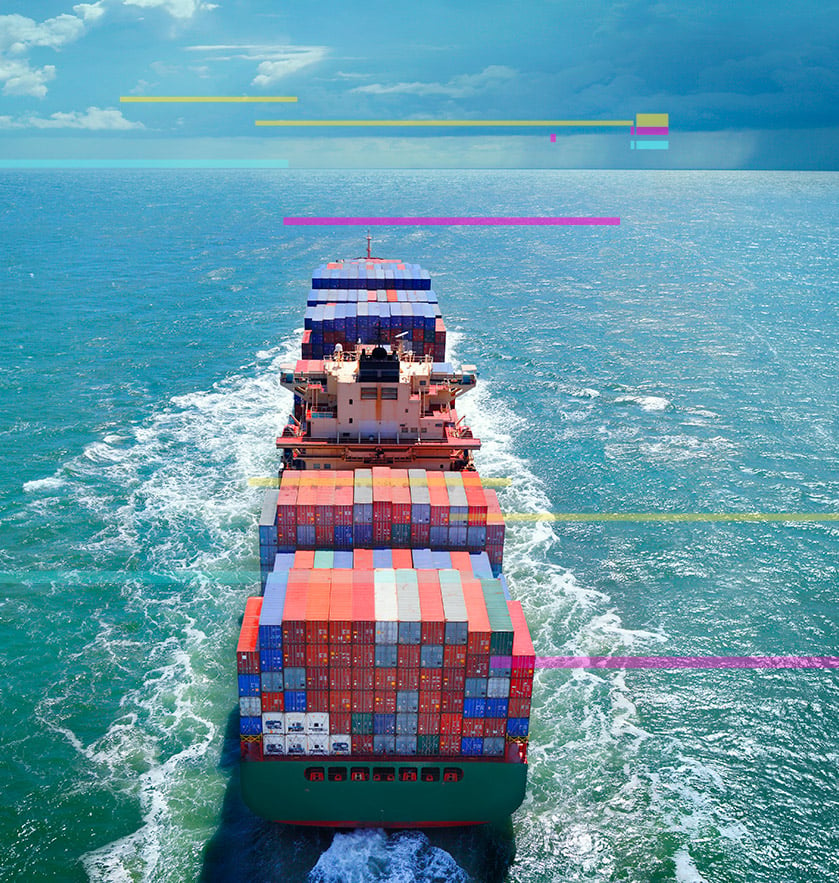 cargo ship making quick deliveries based on data analytics and a strong data strategy