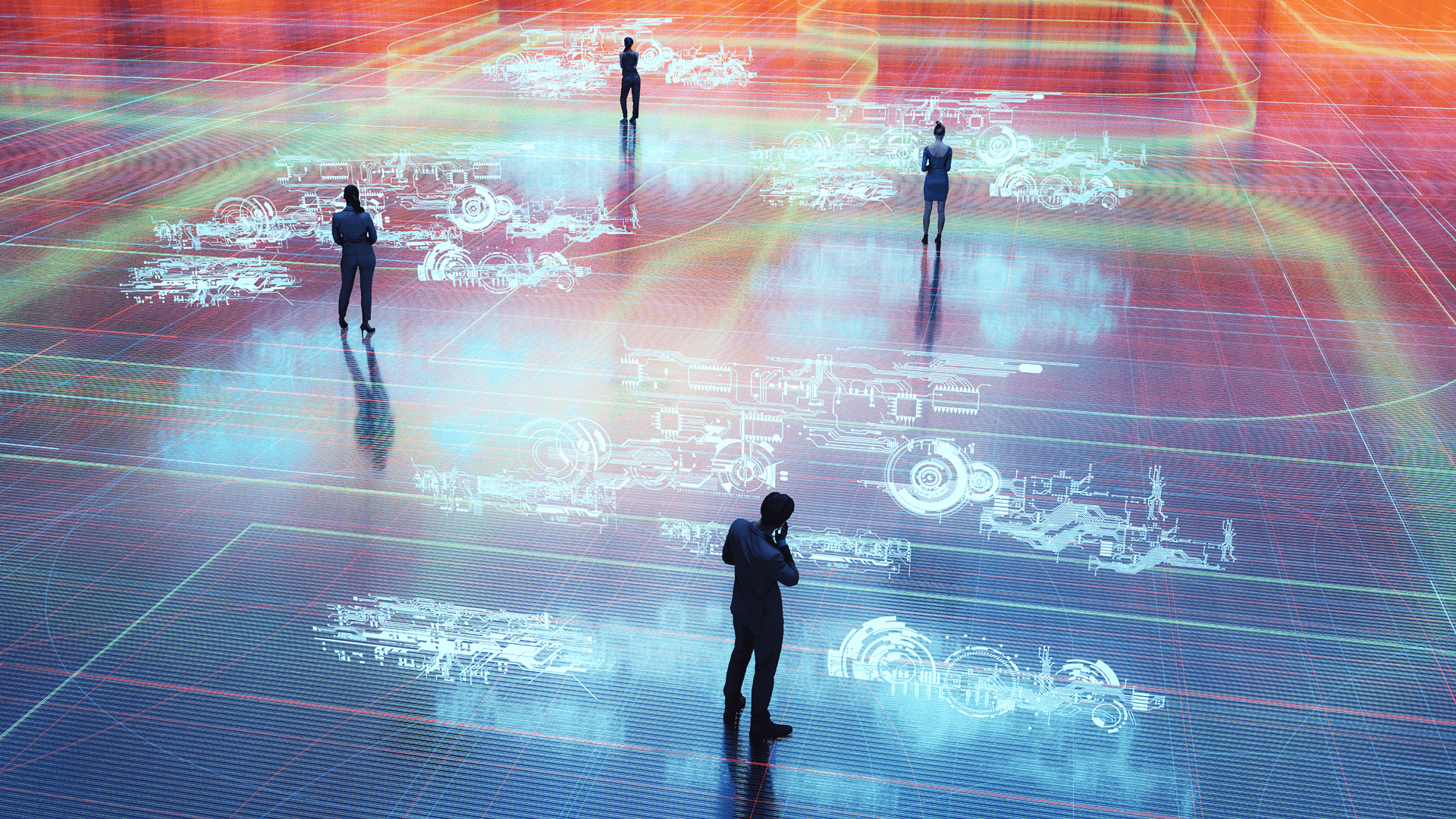 3D gerneated image of virtual reality communication