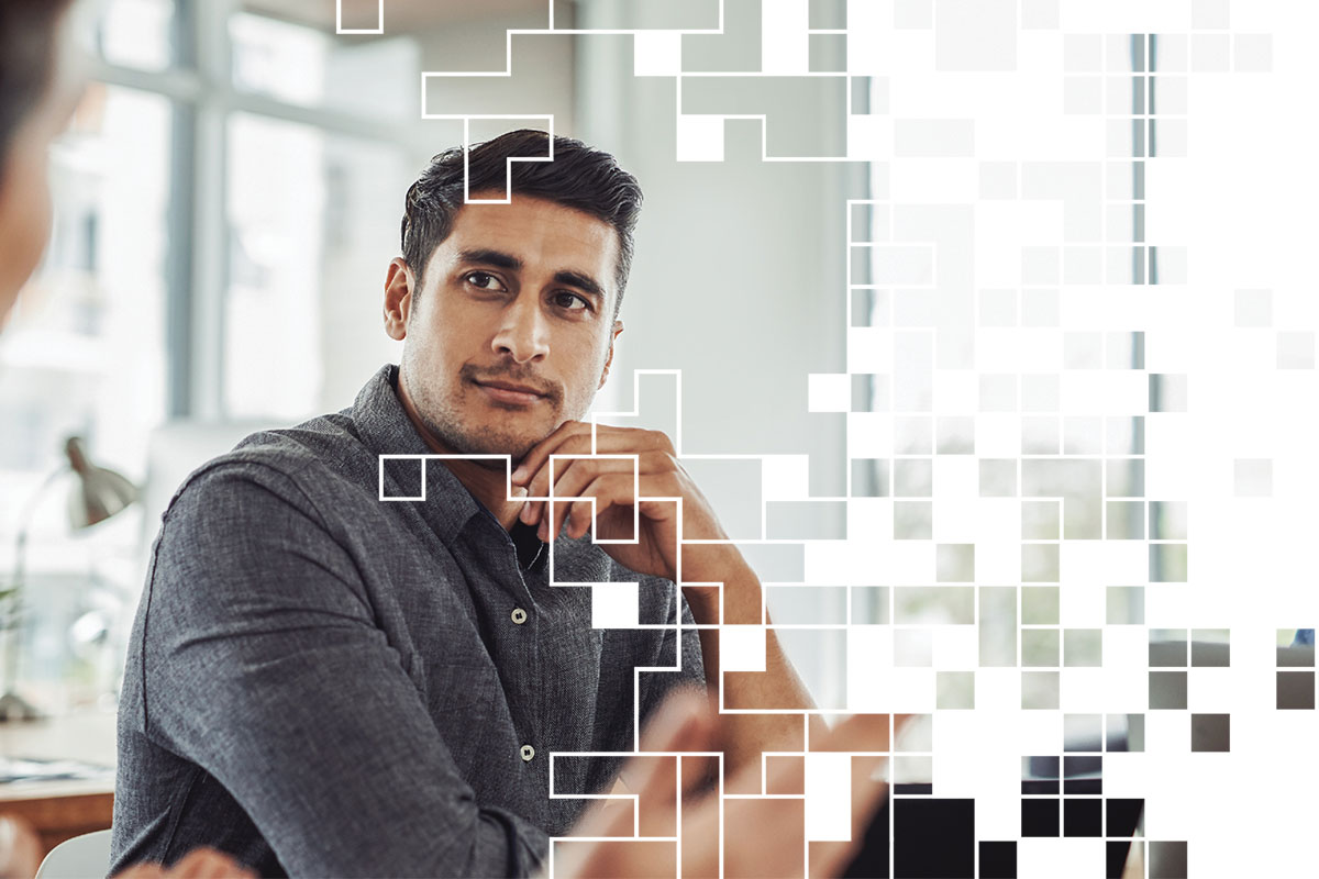 man learning about machine learning