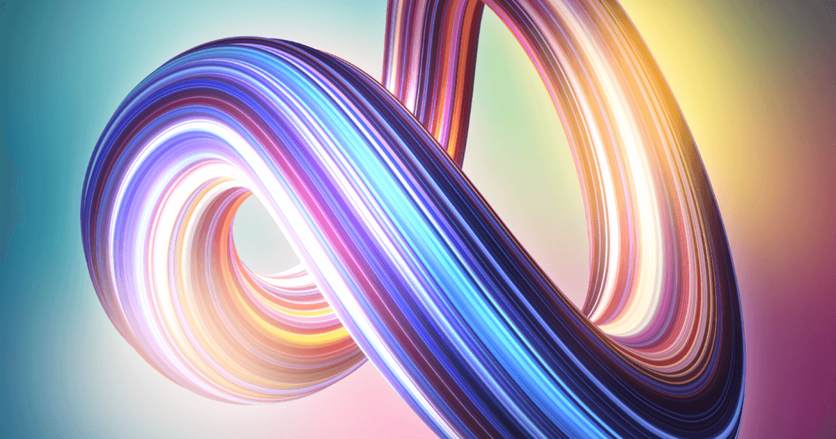 vibrantly colored infinity swirl