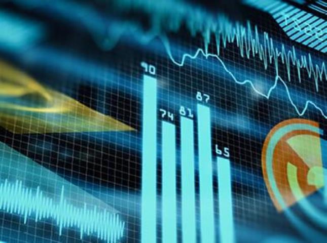 digital screen images of a variety of data graphs