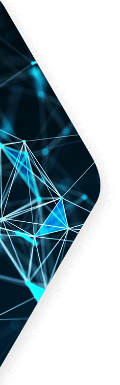 Blue connected links of healthcare data on dark background.