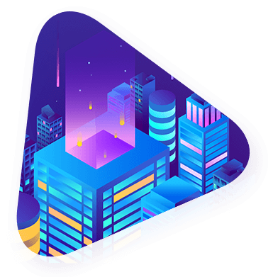 animated smart city triangle