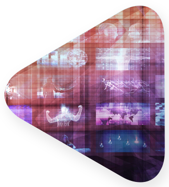 a blurry image of media and entertainment shows